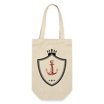 wappen anker - Geschenkbeutel für Flaschen - Natur - Vorne