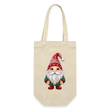 Gnome, goblin or gnome for Christmas - Gift Bag for Bottles - nature - Front