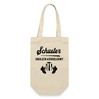Schuster Ausbildung Bestanden Azubi Schusterei - Geschenkbeutel für Flaschen - Natur - Vorne