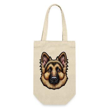 Deutscher Schäferhund – Intelligent und loyal - Geschenkbeutel für Flaschen - Natur - Vorne