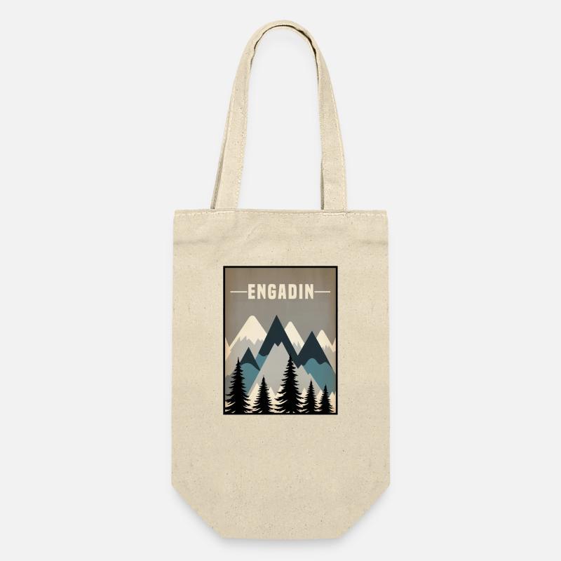 Engadin minimal - Geschenkbeutel für Flaschen - Natur