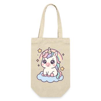 Kawaii Unicorn on Cloud with Rainbow Stars - Gift Bag for Bottles - nature - Front