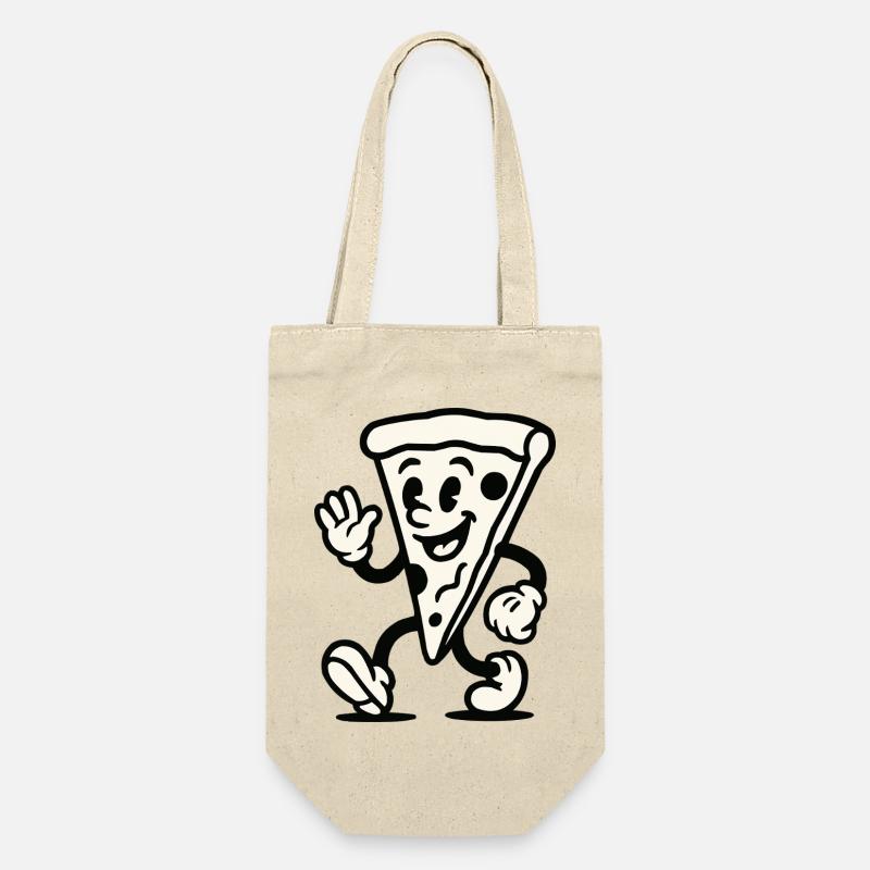 pizza comic - Geschenkbeutel für Flaschen - Natur