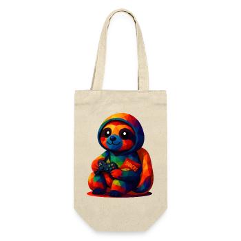 WPAP Polygon Kawaii Style Animal Baby Sloth Hoody - Gift Bag for Bottles - nature - Front