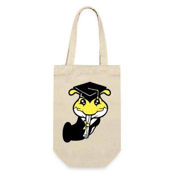 Loch Raupe Schulabschluss Abitur bestanden College - Geschenkbeutel für Flaschen - Natur - Vorne