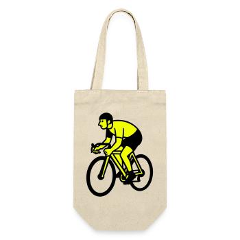 Neon Wheel Silhouette Cyclist - Gift Bag for Bottles - nature - Front