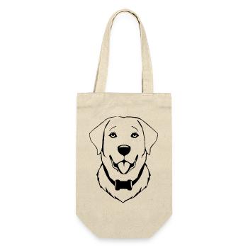 Golden Tertriever chien T-shirt tête de chien cadeau - Sac à bouteille - nature - Devant