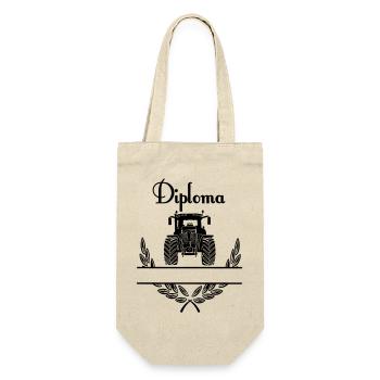 Diploma Tractor – Namespace - Gift Bag for Bottles - nature - Front