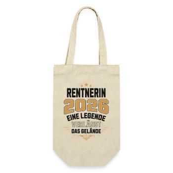 Pensioner 2026 Pension Pensioner Legend Retirement - Gift Bag for Bottles - nature - Front