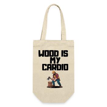 Wood Is My Cardio - Lumberjack Splitting Wood - Sac à bouteille - nature - Devant