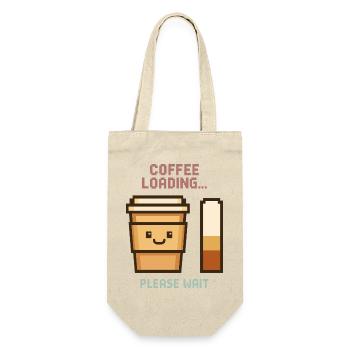 Coffee Loading Pixel Art - Morning Start with Charm - Gift Bag for Bottles - nature - Front