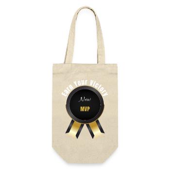 Verdiene deinen Sieg – Champion-Auszeichnung | Motivation Ba - Geschenkbeutel für Flaschen - Natur - Vorne