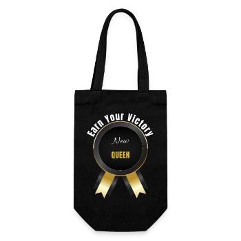 Verdiene deinen Sieg – Champion-Auszeichnung | Motivation Ba - Geschenkbeutel für Flaschen - Schwarz - Vorne