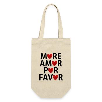 Pull en forme de cœur Hoddie Shirt plus amour por favor - Sac à bouteille - nature - Devant