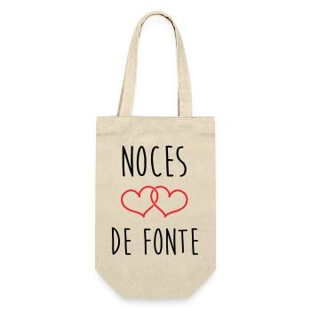 Fonte-Hochzeit 73 Jahre Ehe - Geschenkbeutel für Flaschen - Natur - Vorne