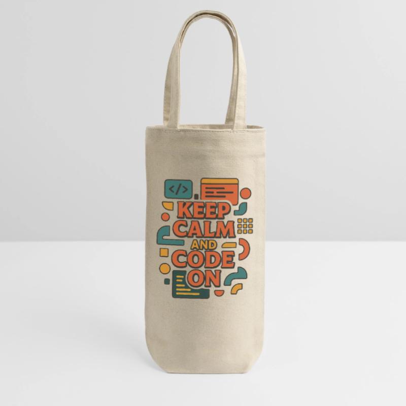 Reste calme et code activé – Chemise de codeur drôle Sac à bouteille