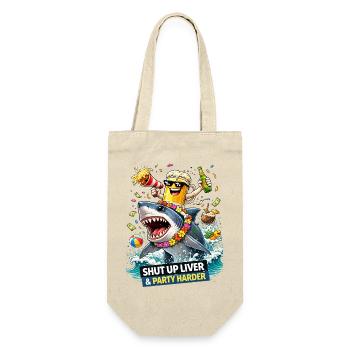 Shark Party: Shut Up Liver Tee - Gift Bag for Bottles - nature - Front