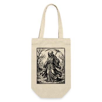 Grim Reaper Gotische Illustration - Geschenkbeutel für Flaschen - Natur - Vorne