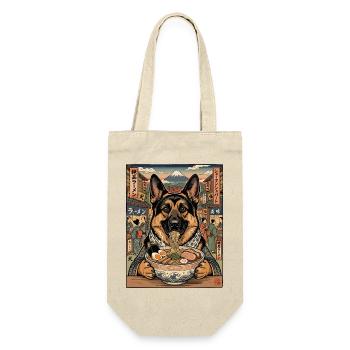 Fuji Dog, German Shepherd Ramen Festival - Gift Bag for Bottles - nature - Front