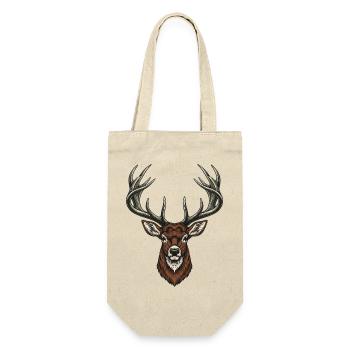 Stag Head Vintage Engraving - Gift Bag for Bottles - nature - Front