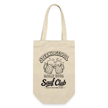 Malle 2026 Sternhagelvoll Sauf Club Malle 2026 - Geschenkbeutel für Flaschen - Natur - Vorne