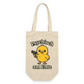 Ich Bin Am Ende Psychisch am Ente - Geschenkbeutel für Flaschen - Natur - Vorne