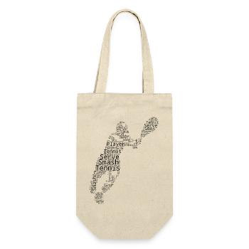 Idée cadeau pour un tennis avec tennis - Sac à bouteille - nature - Devant