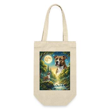 Howling to the Moon Dog Staffordshire Terrier - Gift Bag for Bottles - nature - Front
