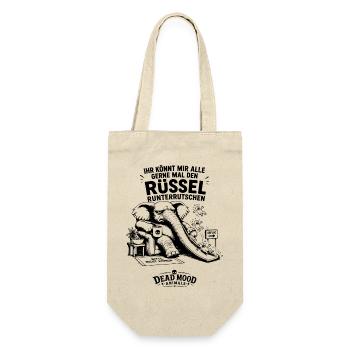 Sarkasmus-Fans, Kaffeeliebhaber & Kollegen - Geschenkbeutel für Flaschen - Natur - Vorne