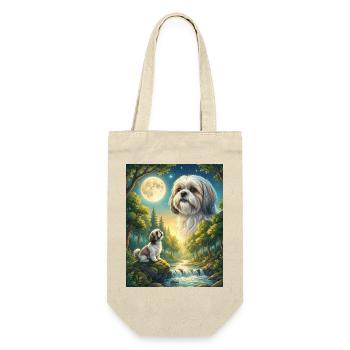 Hurlant à la Lune Mème Chien Shih Tzu - Sac à bouteille - nature - Devant