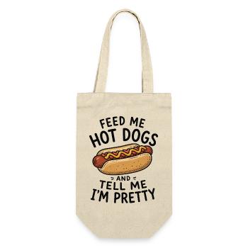 Give me hotdogs and tell me I'm a real - Gift Bag for Bottles - nature - Front