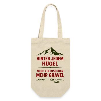 Hinter jedem Hügel Mehr Gravel - Geschenkbeutel für Flaschen - Natur - Vorne