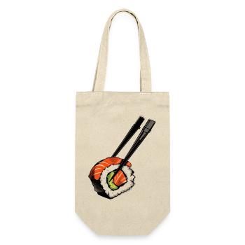 Sushi Pop-Art Roll Design - Geschenkbeutel für Flaschen - Natur - Vorne