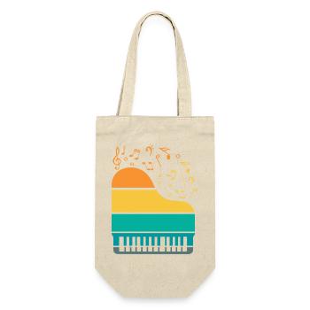 Piano Piano Musician Gift Gift Idea - Gift Bag for Bottles - nature - Front