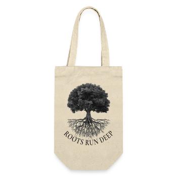 Roots Run Deep – Tree with Roots - Gift Bag for Bottles - nature - Front