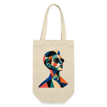 Geometric Color Portrait with Sunglasses - Gift Bag for Bottles - nature - Front