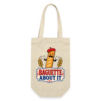 Baguette About It – French Humor - Gift Bag for Bottles - nature - Front