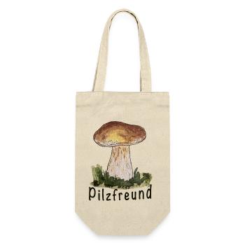 Waldpilz Aquarell - Geschenkbeutel für Flaschen - Natur - Vorne