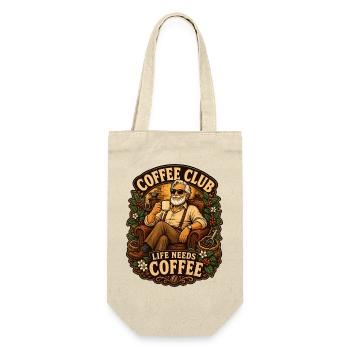 Coffee Club Life Needs Coffee - Gift Bag for Bottles - nature - Front