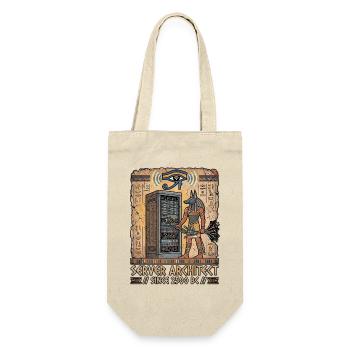 Anubis im Rechenzentrum - Geschenkbeutel für Flaschen - Natur - Vorne