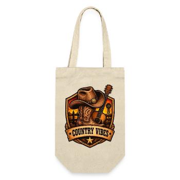 Country Vibes Western Sunset Shield - Geschenkbeutel für Flaschen - Natur - Vorne