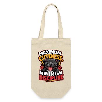 Maximale Süße, minimale Disziplin - Geschenkbeutel für Flaschen - Natur - Vorne