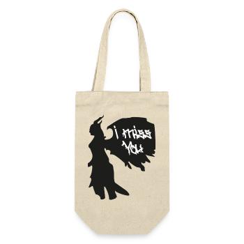 I Miss You Gothic Silhouette - Geschenkbeutel für Flaschen - Natur - Vorne
