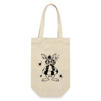 Bunny Punk und das Taucherhase Abenteuer - Geschenkbeutel für Flaschen - Natur - Vorne