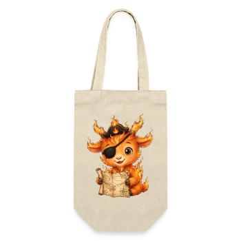 Pirate Fire Goat Shirt Piraten Feuer Ziege - Geschenkbeutel für Flaschen - Natur - Vorne