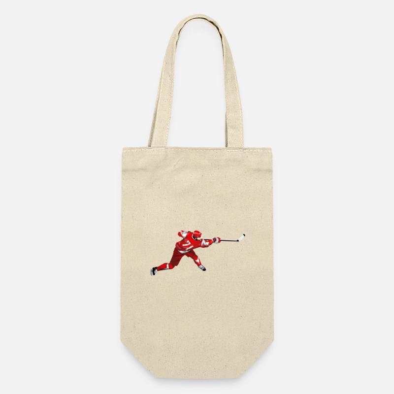 Eishockey - Geschenkbeutel für Flaschen - Natur