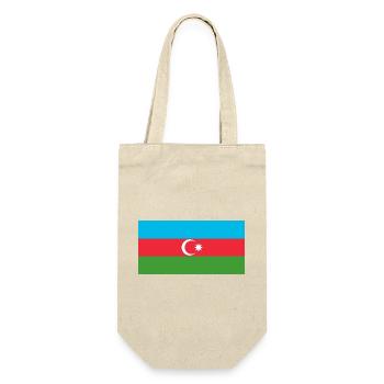 Autocollant drapeau de l'Azerbaïdjan Aufkleber Azerbaïdjan - Sac à bouteille - nature - Devant