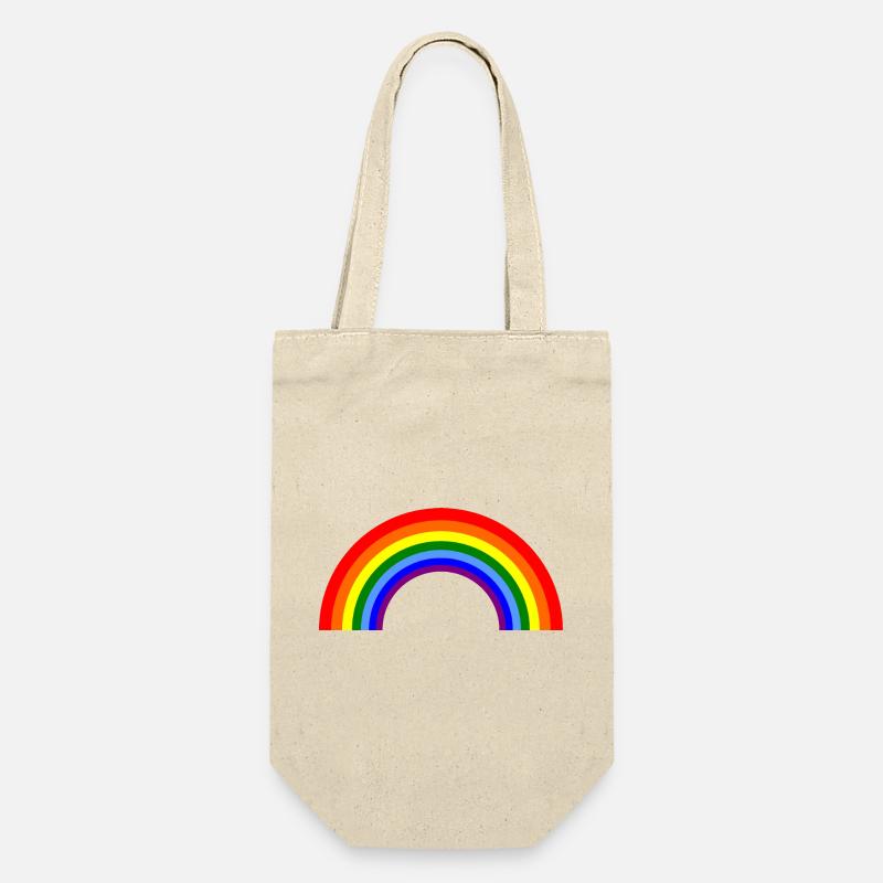 Regenbogenbogen  - Geschenkbeutel für Flaschen - Natur