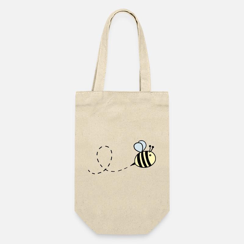 Hummel pastell fliegend - Geschenkbeutel für Flaschen - Natur