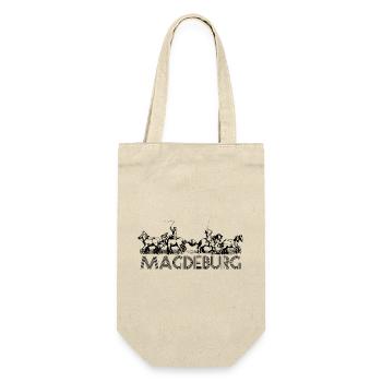 Magdeburg - Guericke Experiment - Gift Bag for Bottles - nature - Front